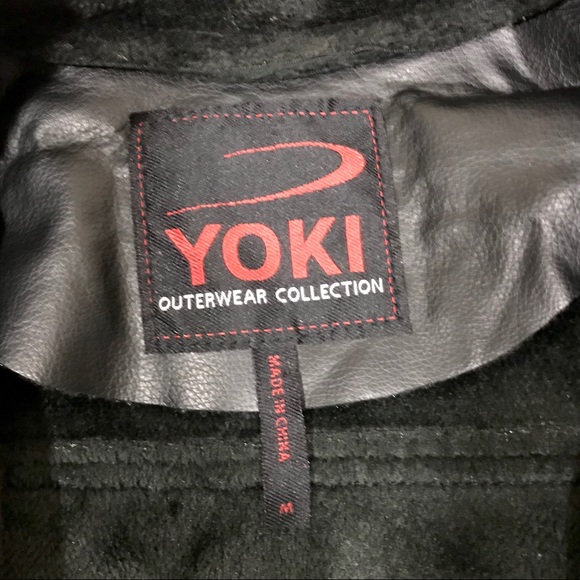 Sherpa lined Faux Leather Biker Jacket - Picture 4 of 5